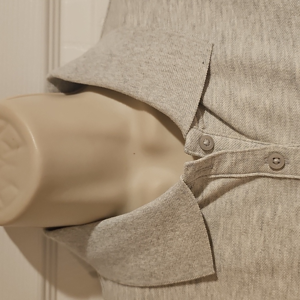 Old Navy Uniform Pique Polo Light Heather Gray Women's Size Small New - Picture 3 of 13